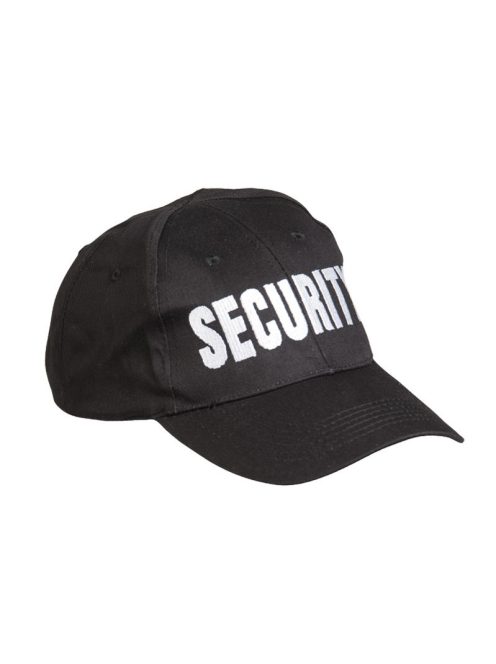 SECURITY BLACK BASEBALL CAP EMBROID