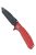 RED POCKET KNIFE G10 STONE WASHED